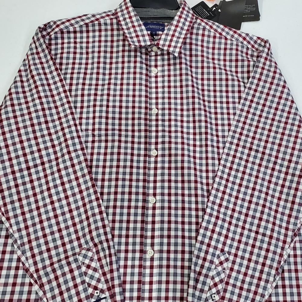 🆕️ jeremy ARGYLE NYC Fitted Check  Shirt Slim